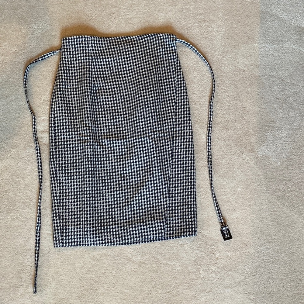 Skirt, Wrap, Houndstooth